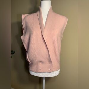 EUC Sweater Vest: Angora/Lambswool, Vintage 1980s, Dusty-Rose Pink
